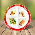 thumbnail image 1 of Choose MyPlate Portion Plate for Kids, Toddlers - Kids Nutrition Plates with Dividers from Health Beet (English language, Single Plate)…, 1 of 10