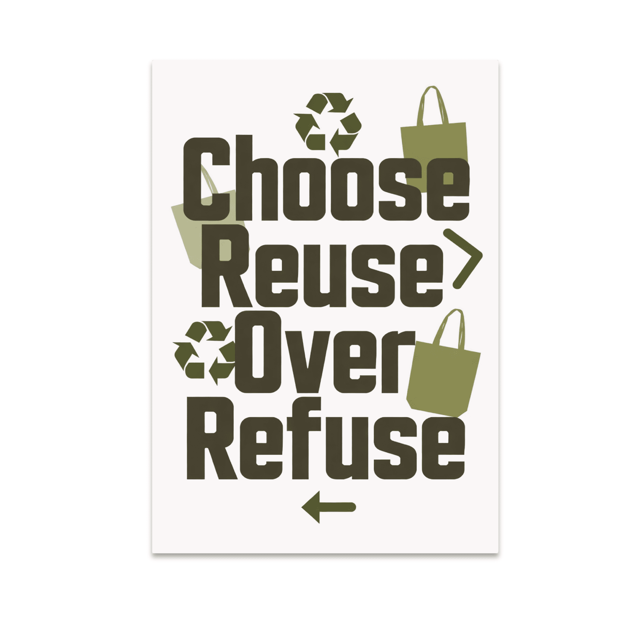 Choose Reuse Over Refuse Sustainability Wall Art - Eco Living ...