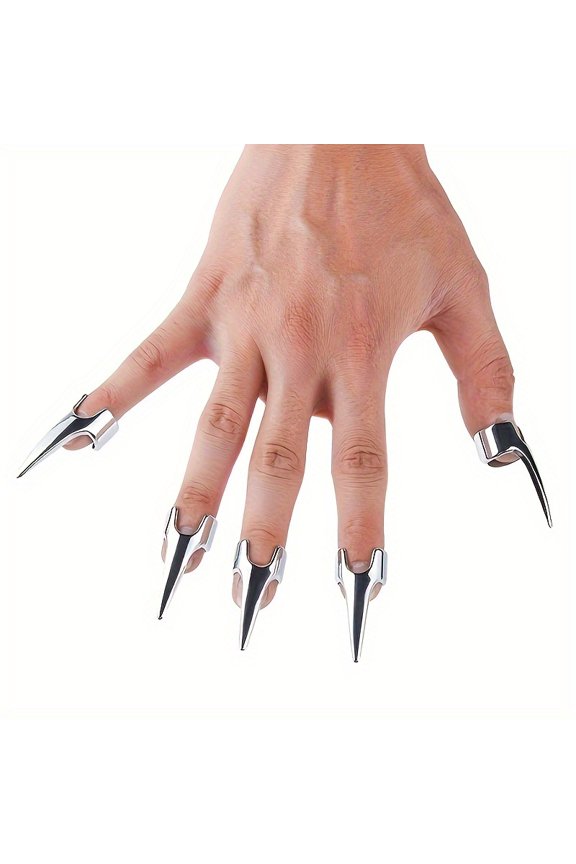 Choose Between Two Colors Of 10pcs Magic Claw Hairpin Finger Rings, Suitable For Hairdressing, Hairdressing Tools, Adding A Festive Atmosphere To Halloween Outfits.
