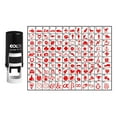 thumbnail image 1 of Choose Your Personalized Icon Round Rubber Stamp Self Inking COLOP Mini Stamper 12 mm- Red Ink, 1 of 3