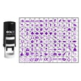 thumbnail image 1 of Choose Your Personalized Icon Round Rubber Stamp Self Inking COLOP Mini Stamper 12 mm-Violet Ink, 1 of 1