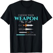Choose Your Programming Weapon Funny Computer Python Coding T-Shirt