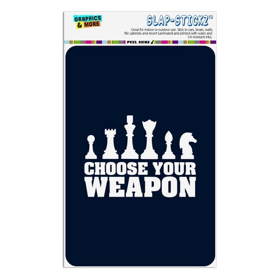 Choose Your Weapon Chess Pawn Rook Knight King Queen Home Business Office Sign