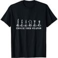 thumbnail image 1 of Choose Your Weapon Chess T-Shirt Retro Vintage Gift T-ShirtMen and women, White Black T-shirt, size: Extra large S-306XL, 1 of 4