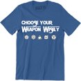 thumbnail image 1 of Choose Your Weapon Dice Men's Board Game Inspired Nerd Geeky T-Shirt, 1 of 4