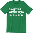 thumbnail image 1 of Choose Your Weapon Dice Men's Board Game Inspired Nerd Geeky T-Shirt, 1 of 4
