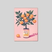 Choose a Happy Life Art, Motivational Orange Tree Poster Full Size 24x36 Goldengate