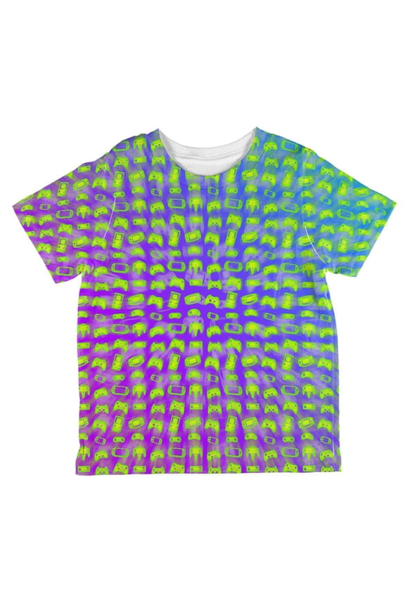 Choose your Weapon Wisely Pattern Video Games All Over Toddler T Shirt Multi 2T