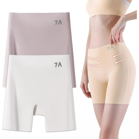 Choosemuc Underwear, Women High-Waist Ice Silk Underwear with Tummy-Control Hip-Lifting, Ropa Interior De Seda Helada