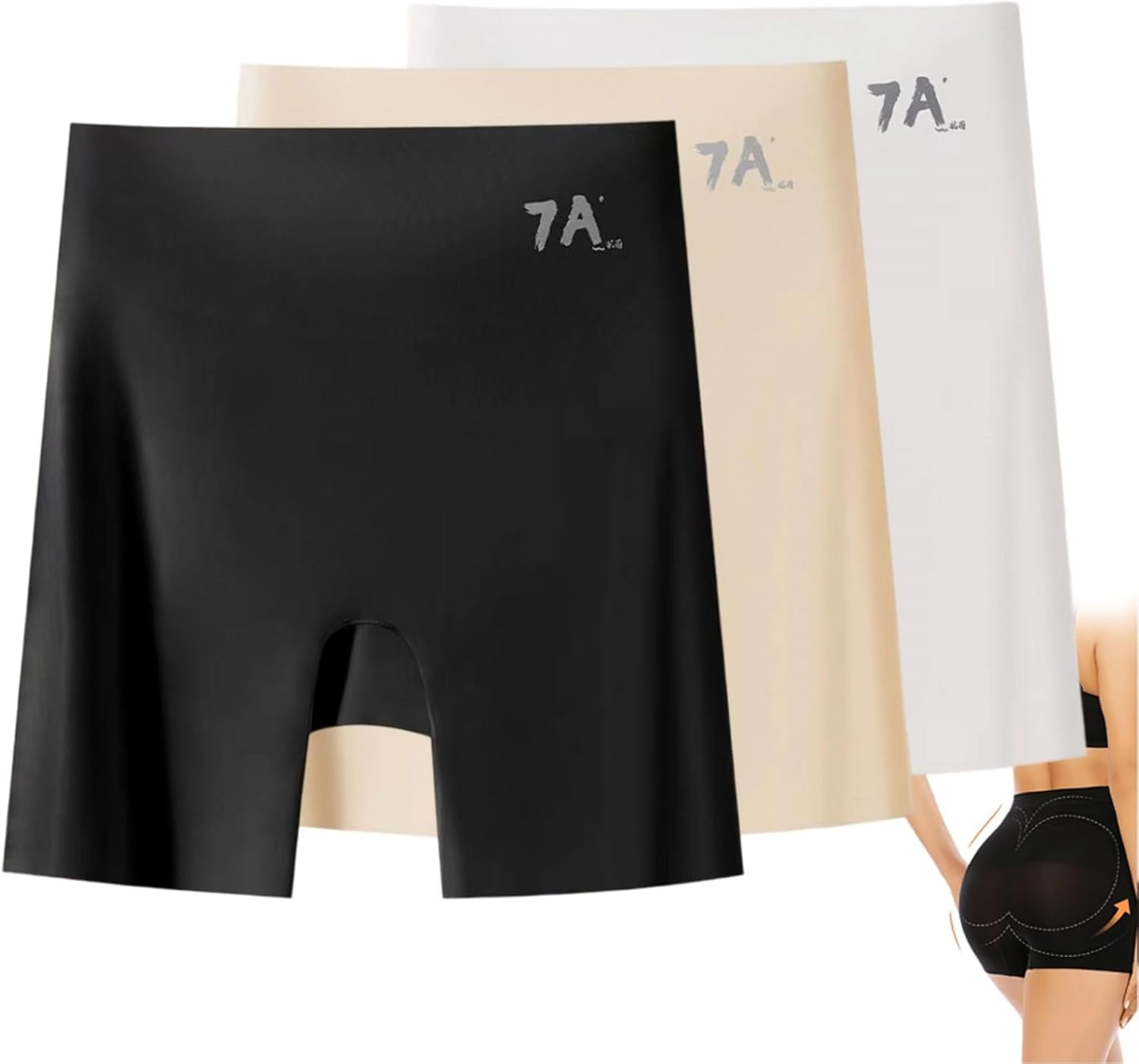 Choosemuc Ice Silk Panties, Women's High-Waisted Ice Silk Tummy Control And Butt Lift Underwear, Invisible (1 Pcs A,Large