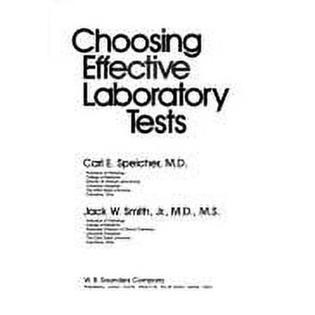 Pre-Owned Choosing Effective Laboratory Tests 9780721685335