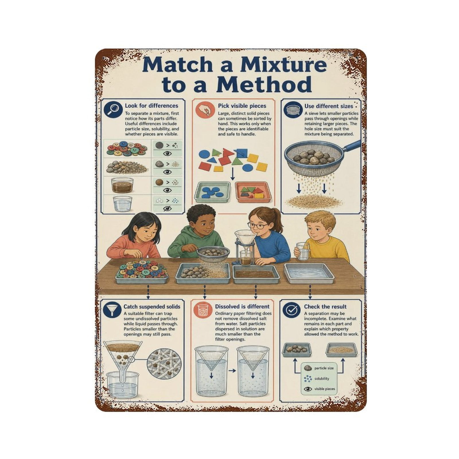 Choosing Separation Methods Illustrated Poster Classroom Wall Art_001 ...