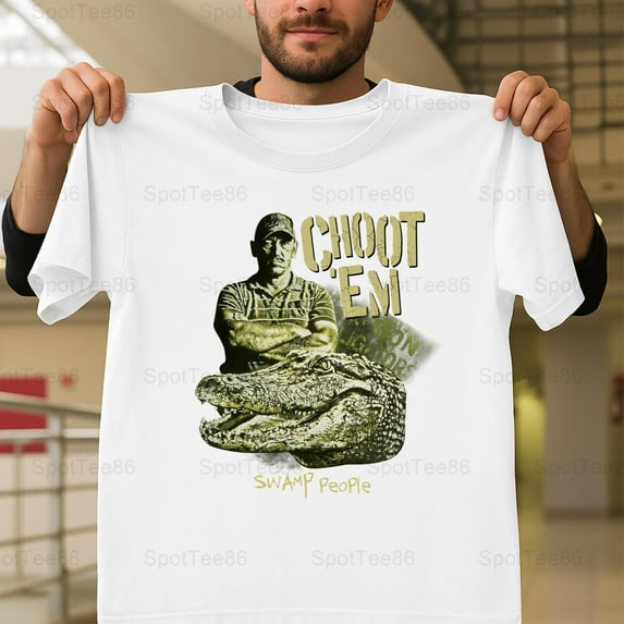 Choot Em Swamp People Funny Retro Vintage Reality TV Show Fan Graphic G211 Unisex T-Shirt, Up to Size 5XL