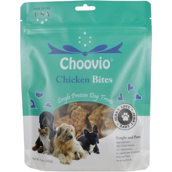 Choovio Chicken Bites Dog Treats, Made in USA, (6-Ounce Bag)