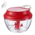 thumbnail image 1 of Chop Dice Puree Vegetables Onions Tomatoes Garlic Meats and Nuts in Just Seconds for Delicious Meals,Red, 1 of 8