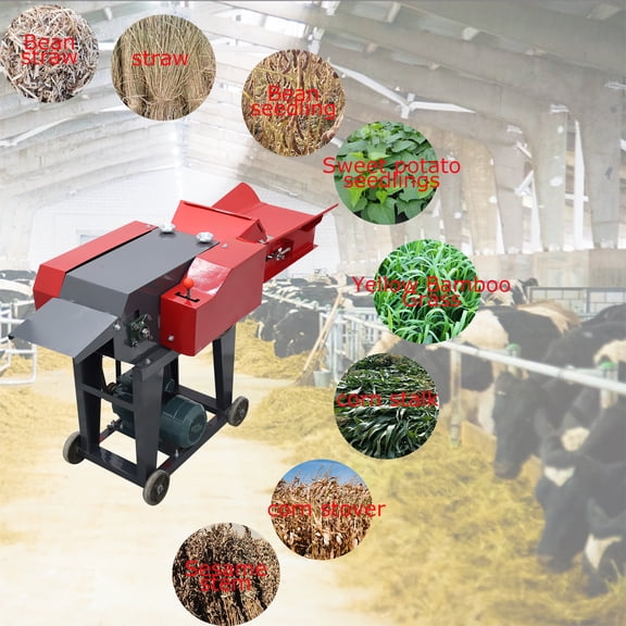 Chop Hay Cutter Shatter All-in-One Machine Cutting Kneading Shredding No Plug 220V 3KW