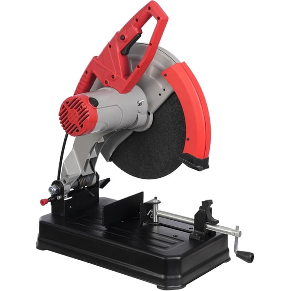 Chop Saw 14"/355mm Blade Diameter Miter Saw 2800W 3900RPM Cutting Saw 0-45 Adjustable Cutting Machine for Solid Wood/Steel Bars/Angle Iron/PVC Plastic Pipe/Aluminum