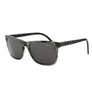 Chopard SCH152 P59P Men Clear Gray Rectangular Polarized Racing Style Sunglasses