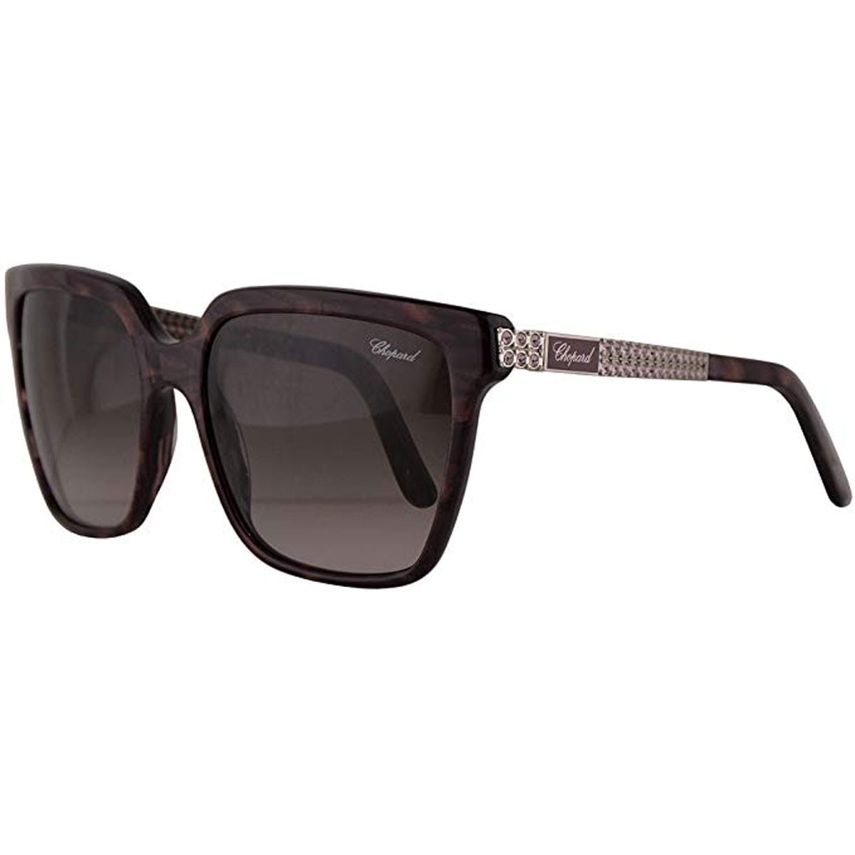 NEW CHOPARD women\'s sch208s square non-polarized sunglasses in shiny purple Chopard Women Purple Gold Soft Square Plastic Sunglass  main image 3