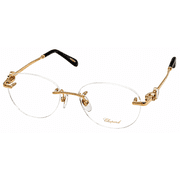 Chopard Womens Eyewear Frame Rimless Round 23 Gold Plate Metal VCH053S 08FC 53mm