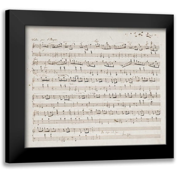 Chopin, Fryderyk 17x15 Black Modern Framed Museum Art Print Titled - Valse Opus 70 No.1 In G Flat Major