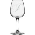 thumbnail image 1 of Chopin Script Etched Monogram All Purpose 12.75oz Libbey Wine Glass Letter J, 1 of 1