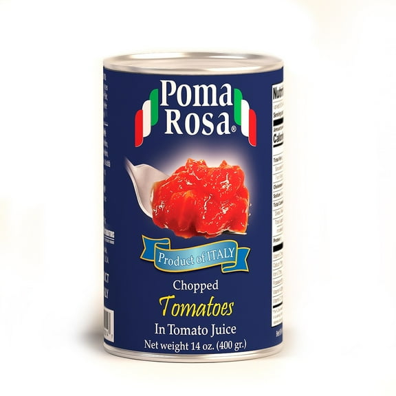 Chopped Tomatoes In Natural Juice, Poma Rosa, Sarno, 14 oz (400 g)