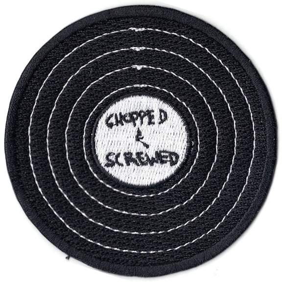Chopped and Screwed Vinyl Disk Iron On Patch
