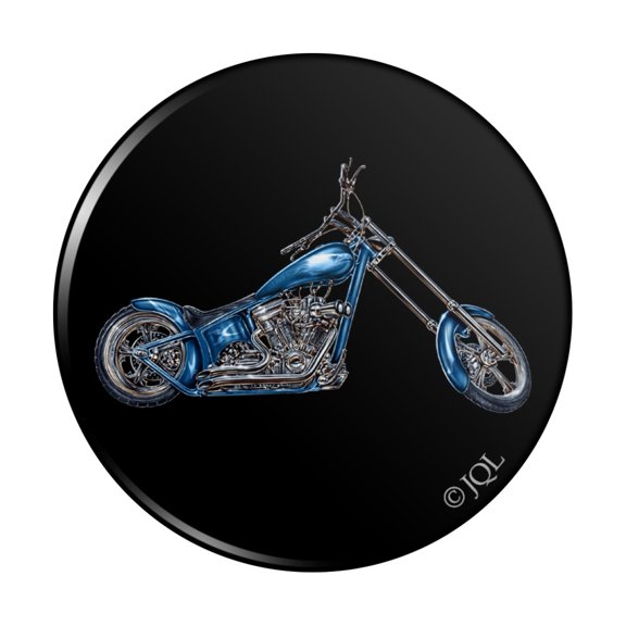 Chopper Motorcycle Blue Eagle Bike Kitchen Refrigerator Locker Button Magnet