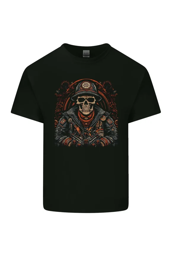 Chopper Rider Biker Emblem Motorcycle Art Unisex T-Shirt, up to size 5XL