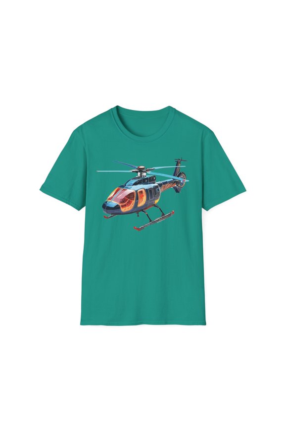 Chopper Helicopter Graphic Unisex Cotton Softstyle Short Sleeve Tee 6