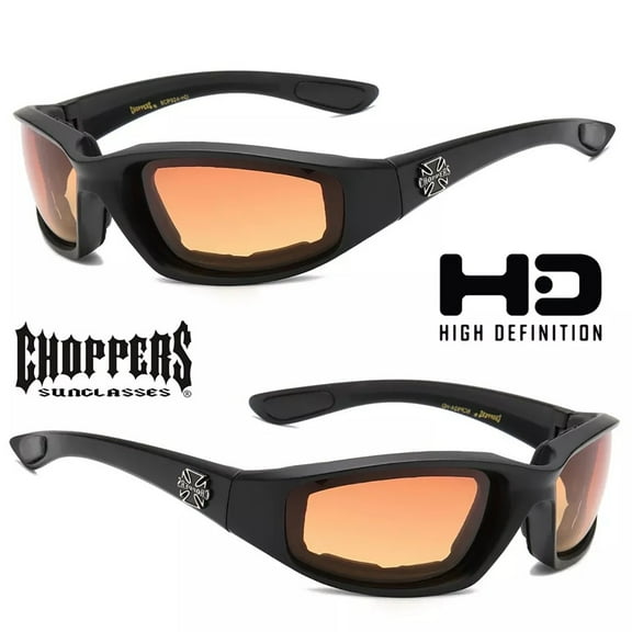 Choppers Foam Padded Biker Motorcycle Riding Sunglasses High-Definition Lens