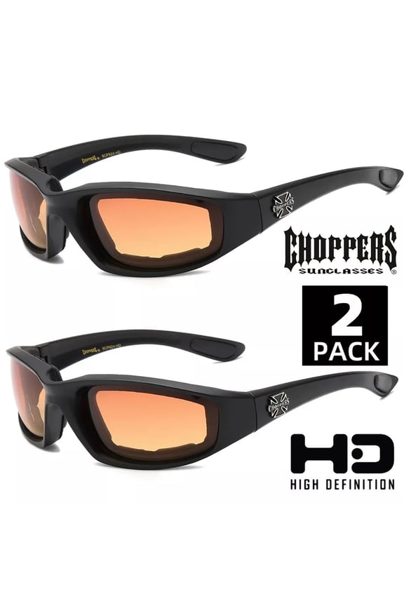 Choppers Foam Padded Biker Motorcycle Riding Sunglasses High-Definition Lens
