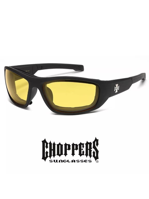 Choppers Padded Foam Wind Resistant Night Driving Sunglasses Motorcycle Glasses