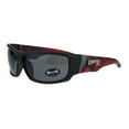 thumbnail image 1 of Choppers Rectangular Biker Warp Around Flaming Arm Riding Sunglasses Black Red Black, 1 of 4
