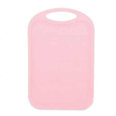 Plastic Chopping Block Meat Vegetable Cutting Board Non-Slip Anti Overflow With Hang Hole Chopping Board Pink