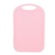 Plastic Chopping Block Meat Vegetable Cutting Board Non-Slip Anti Overflow With Hang Hole Chopping Board Pink