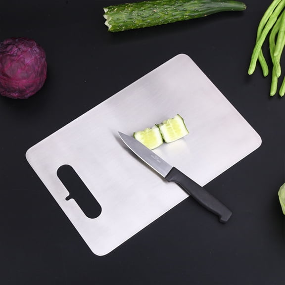 REOFLYUP Cutting Board 304 Stainless Steel Square 1Pcs 11.20X7.86X0.08In