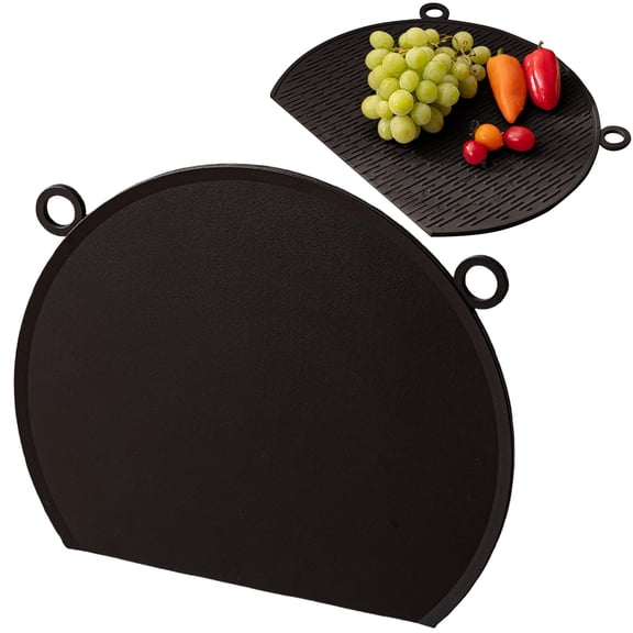 Chopping Boards for Kitchen,with Drain Silicone Mat,Kitchen Counter Fruit Chopping Plates | for Vegetable Chicken Fruit Meat Indoor Home Apartment Dorm Countertop Travel Camping
