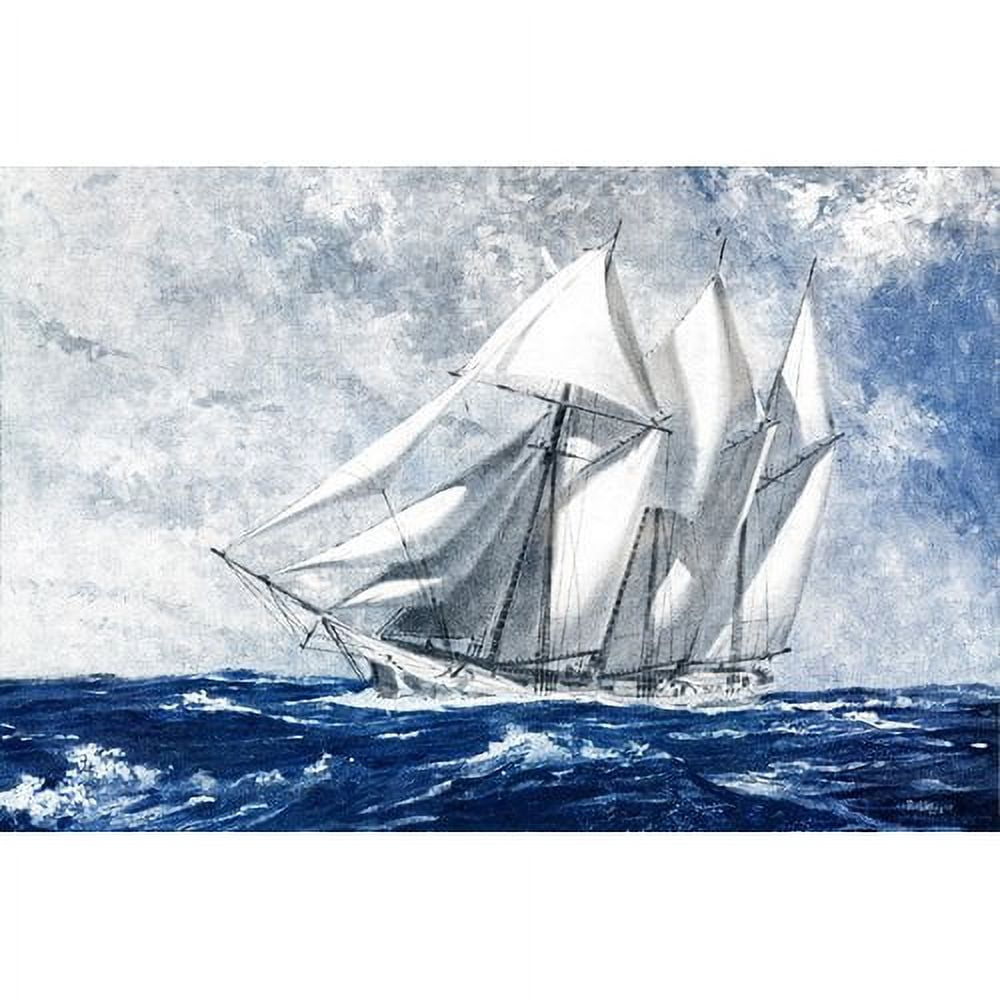 "Choppy Sea" Painting Print on Wrapped Canvas