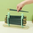 thumbnail image 1 of Chopstick Organizer Storage Rack | Rinseable Plastic Cutlery Holder with Drainage Tray, Humidity Protected, Easy to Clean, 11.81"x6.29"x3.14", Green, Multi-Functional Kitchen Utensil St, 1 of 6