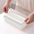 thumbnail image 1 of Chopstick Organizer, Transparent Flip Lid Dustproof Utensil Holder, Ventilated Drainable Stackable Kitchen Storage Box for Chopsticks Spoons Knives Forks Cutlery, 1 of 6