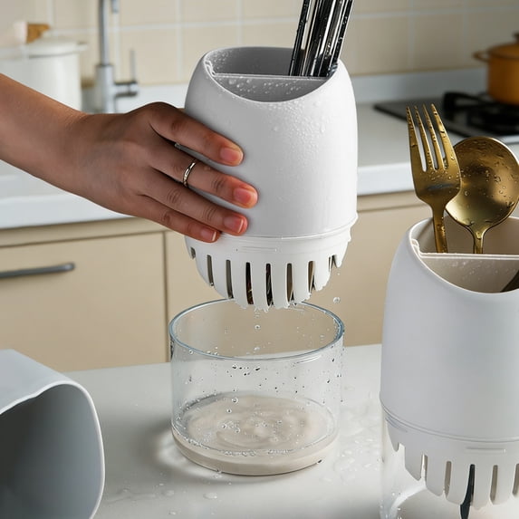 Chopstick Storage Box, Double - Layer Drainage Design, Built - in ...