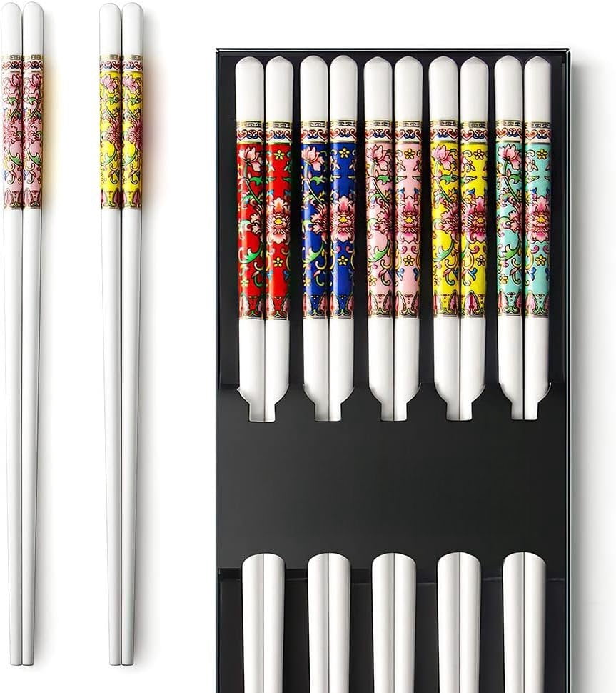 Chopsticks, 5 Pairs Chopsticks , , Dishwasher Safe, 9 1/2 Inches Chop ...