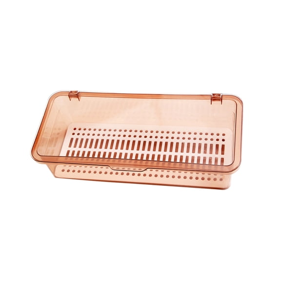 Chopsticks Holder With Drainage Holes Dustproof Cover Kitchen Utensils Organizers Plastic Storage Box