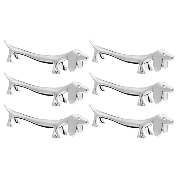 BESTONZON 6Pcs Zinc Alloy Dog Chopsticks Rest Elegant Design Cutlery Organizer For Home