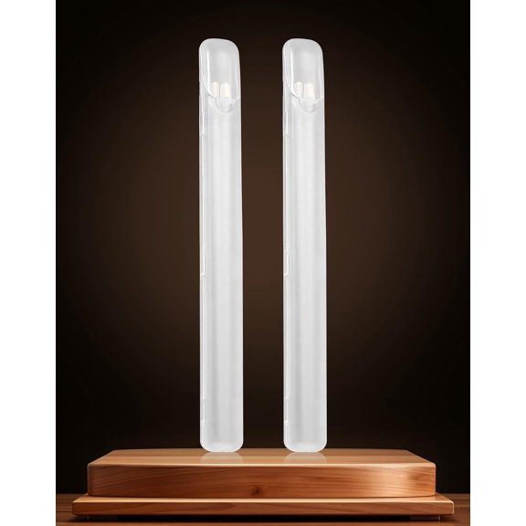 Chopsticks Storage Case 2 Pack, Plastic Utensil Holder with Side Opening, Easy to Clean Travel Chopsticks Box for Reusable Cutlery