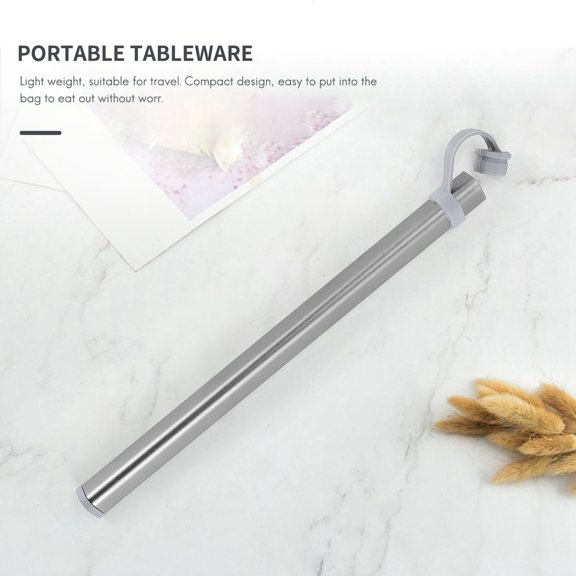 Chopsticks Storage Tubes Aluminum Alloy Box Case for Titanium Chopsticks Storage Box Without Chopsticks Gray