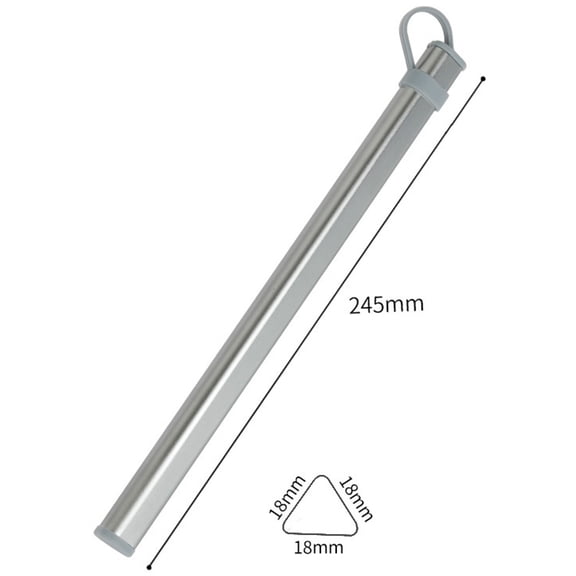 Chopsticks Storage Tubes Aluminum Alloy Box Case for Titanium Chopsticks Storage Box Without Chopsticks Gray