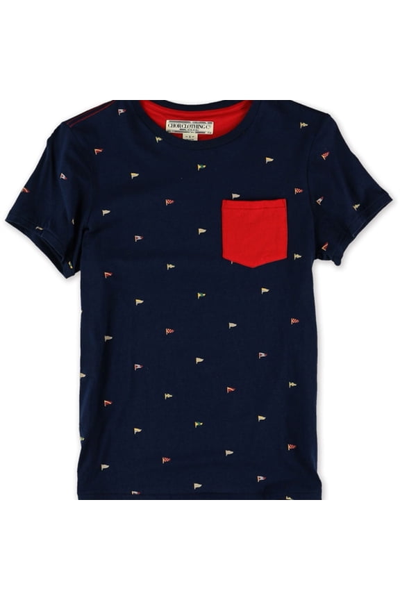 Company Mens Anchor Print Graphic T-Shirt, Blue, Large